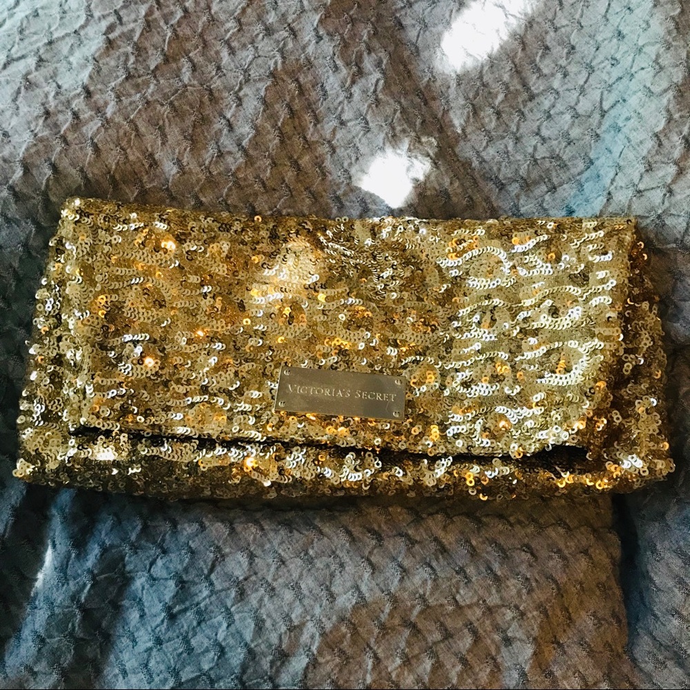 Victoria’s Secret Gold Sequin clutch